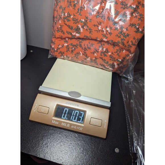 Umgee Long Orange Floral Wrap Short Sleeve Dress Size Medium With Pockets - Picture 14 of 14